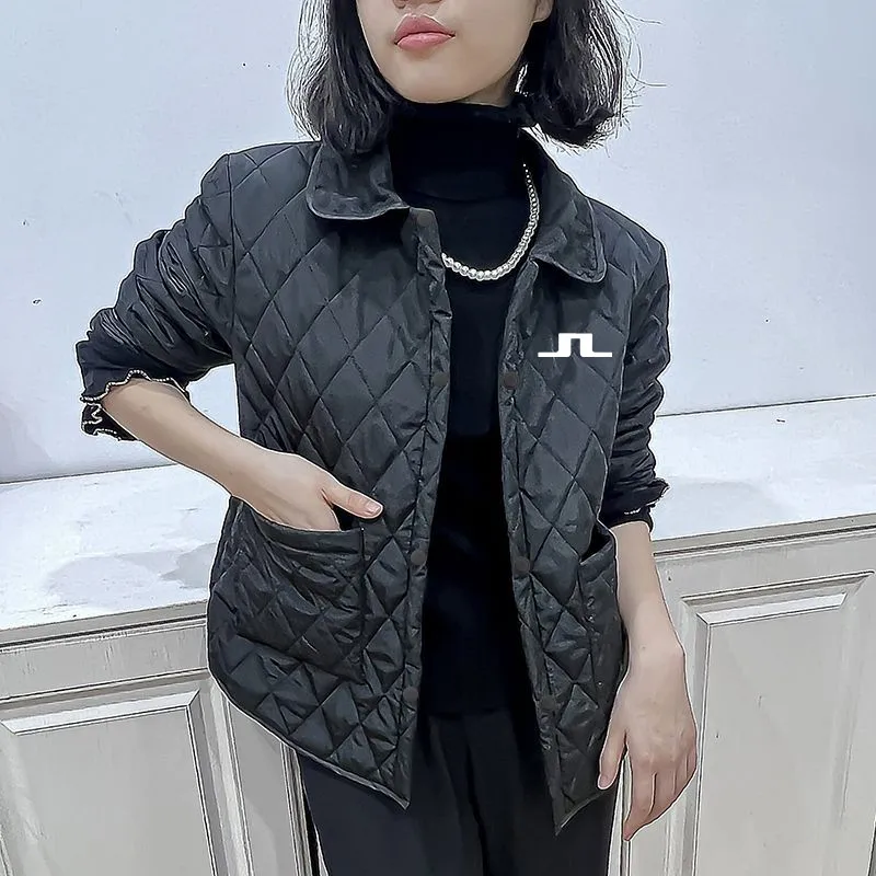 

2022 осенне-зимняя женская одежда для гольфа, пальто, пуховик из хлопка, непродуваемая куртка, женская одежда для гольфа, куртки, лошади, мальб...