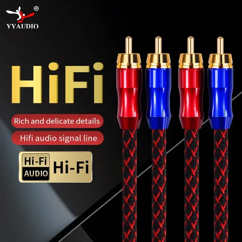 Hiyaudio высококачественный аудиокабель RCA-RCA