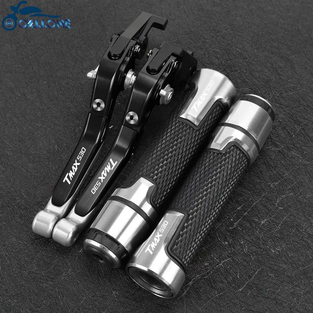 

For YAMAHA TMAX 530 TMAX530 SX DX 2012-2023 Motorcycle Accessories Adjustable Clutch Brake Lever Handlebar Grips Ends Aluminum