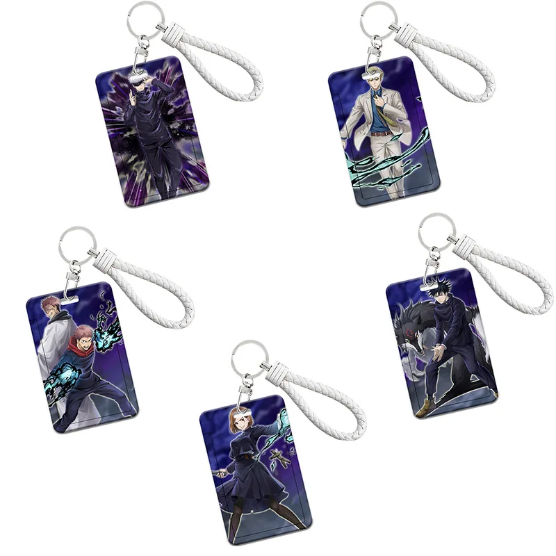 

Anime Jujutsu Kaisen Cartoon Student Keychain Meal Bus Work Id Card Lanyard Phone Rope Holder Lariat Keyring Boy Hot Style