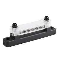 6 terminal busbar with transparent cover 130a ac 150a dc power distribution for car boat marine caravan rv xf bb001c 6p