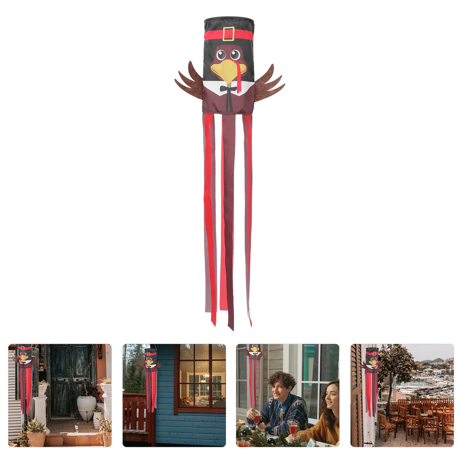 

Thanksgiving Windsock Fall Flag Outdoor Decor Decorative Autumn Garden Flags Hanging Wind Day Pendant Turkey Windsocks Indicator