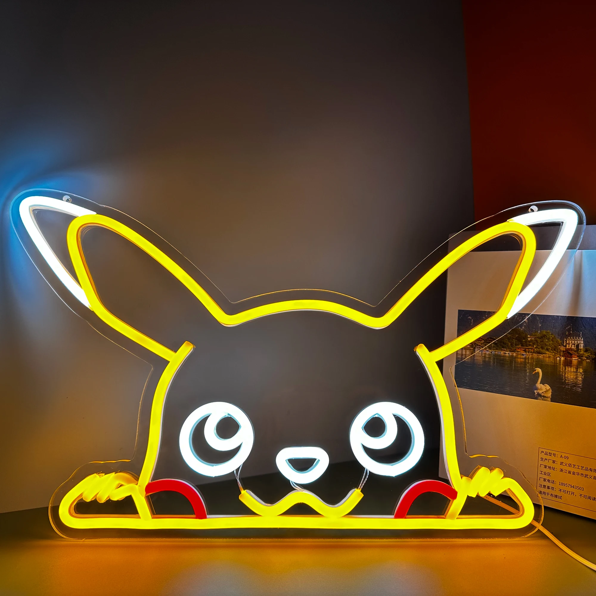 

Светодиодная неоновая вывеска Pikachu, персонализированный Декор для комнаты в подарок, для подростков, аниме, для влюбленных, для детской комн...