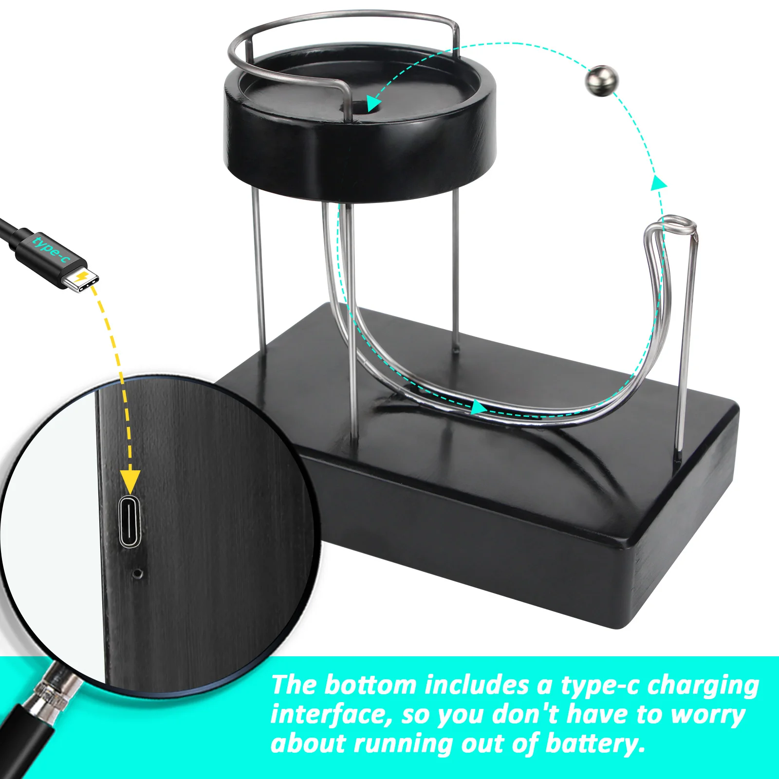 

Игрушка бесконечная прыгающая платформа, перезаряжаемый от USB Постоянный пластиковый мотор, движение энергии, Современное украшение, аксес...
