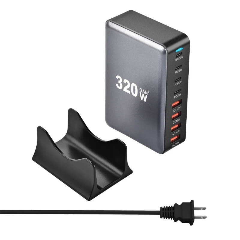 SZYA 320 Вт USB C и 8-портовое настенное зарядное устройство станция быстрой зарядки из