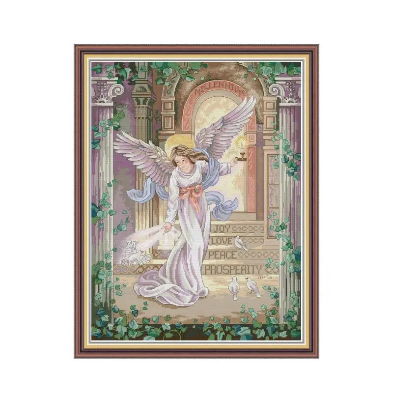 

Набор для вышивки крестиком Millennium Angel 11CT 14CT, набор для рукоделия, хлопковая нить, домашний декор для гостиной