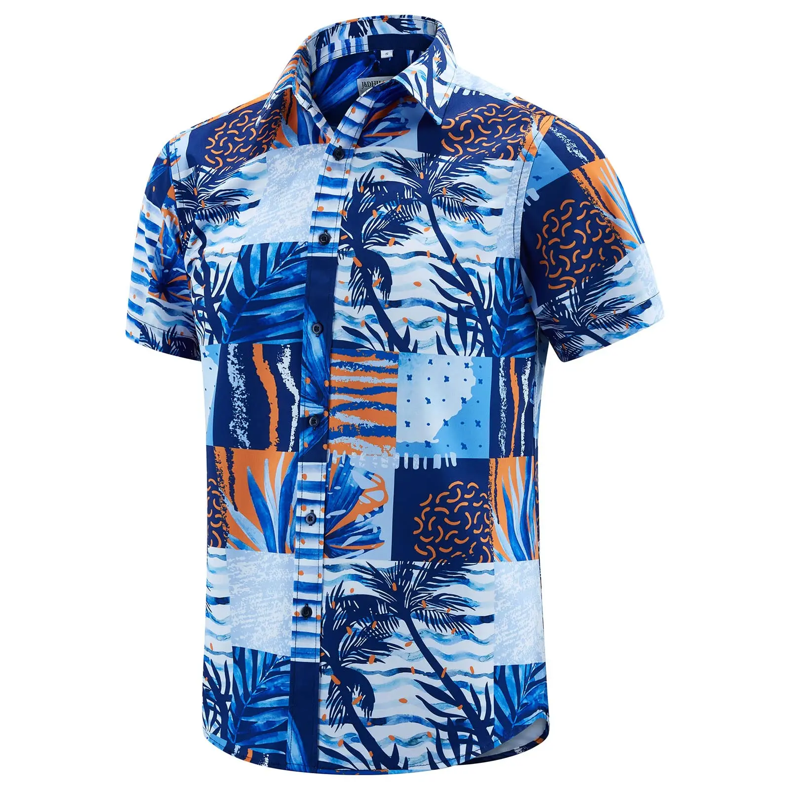 

Men Hawaiian Shirts Casual Button Down Short Sleeve Aloha Beach Dress Shirt