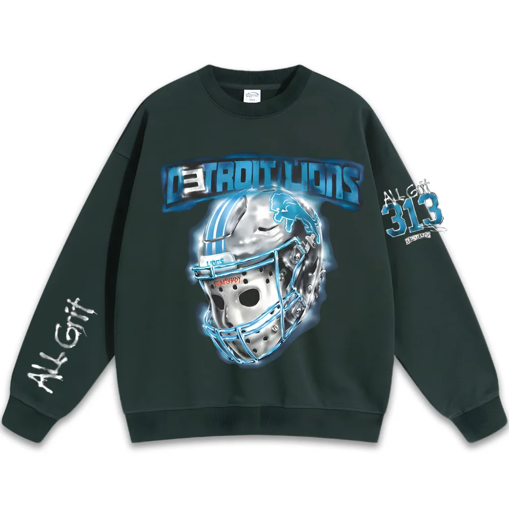 EMINEM X LIONS ALL GRIT LONGSLEEVE 2025 Новый американский рэпер Эминем такой же, как официальный сайт ОсеньЗима Высококачественная толстовка с капюшоном (art.: 3920d3ce0ebe6) - 3920d3ce0ebe6