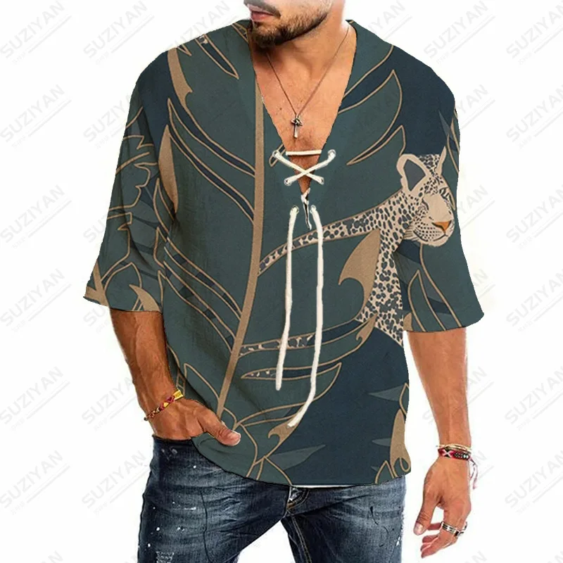 

Beach Loose T-Shirt Knotted Shirts Cheap Stripped Luxury Men Clothing England Elements Summer Online Hot Sale New Arrivals