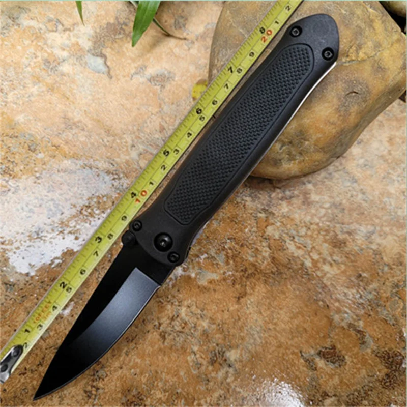 

Wolverine Flat head Tactical Folding Automatic Knife 440C Sharp Black Blade Stainless Steel+Nylon Glass Fiber Handle EDC Tool