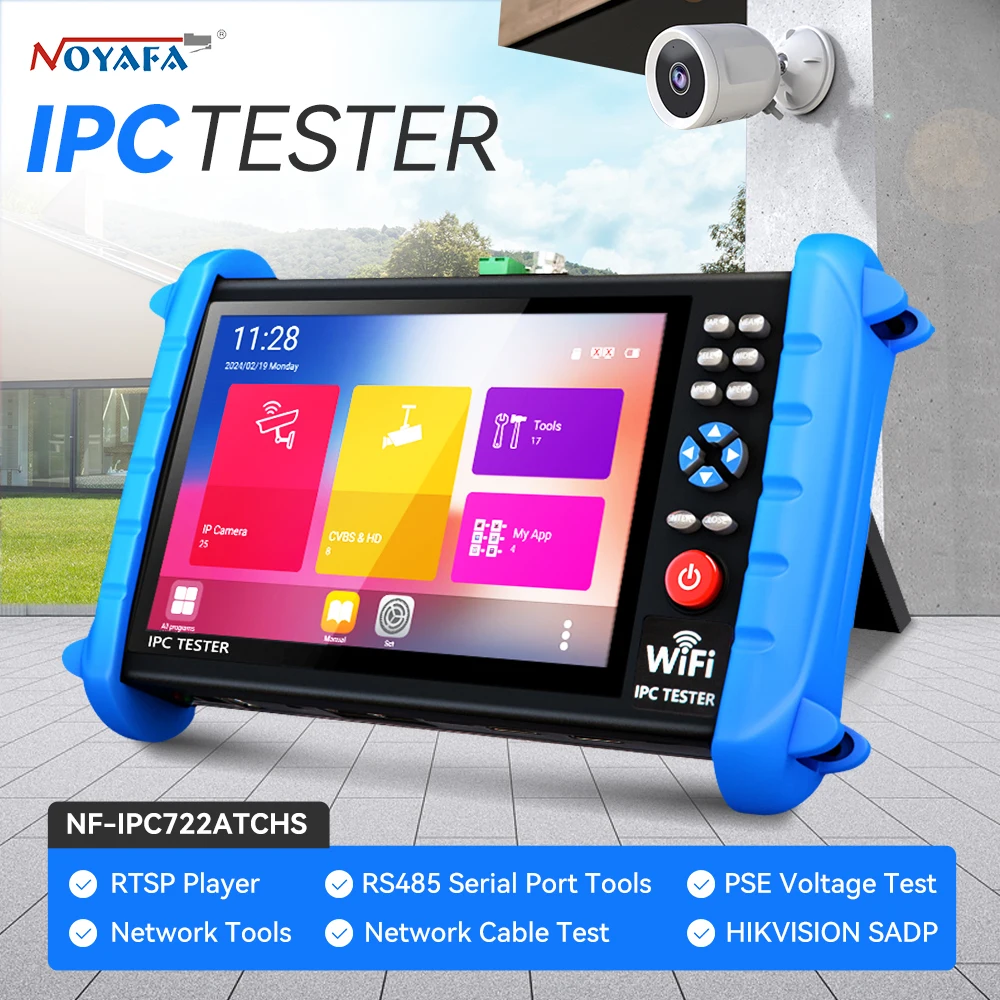 Фото NOYAFA IPC CCTV тестер PTZ IP камеры тестер 8MP AHD CVI TVI SDI HDMI вход и выход камеры мониторинг безопасности сетевой кабельный тестер №1