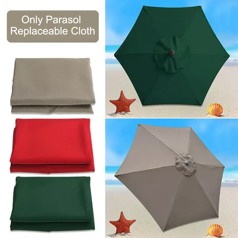 

2023 2/2.7/3m Parasol Replaceable Cloth without Stand Outdoor Garden Patio Banana Umbrella Cover Waterproof Sunshade Canopy
