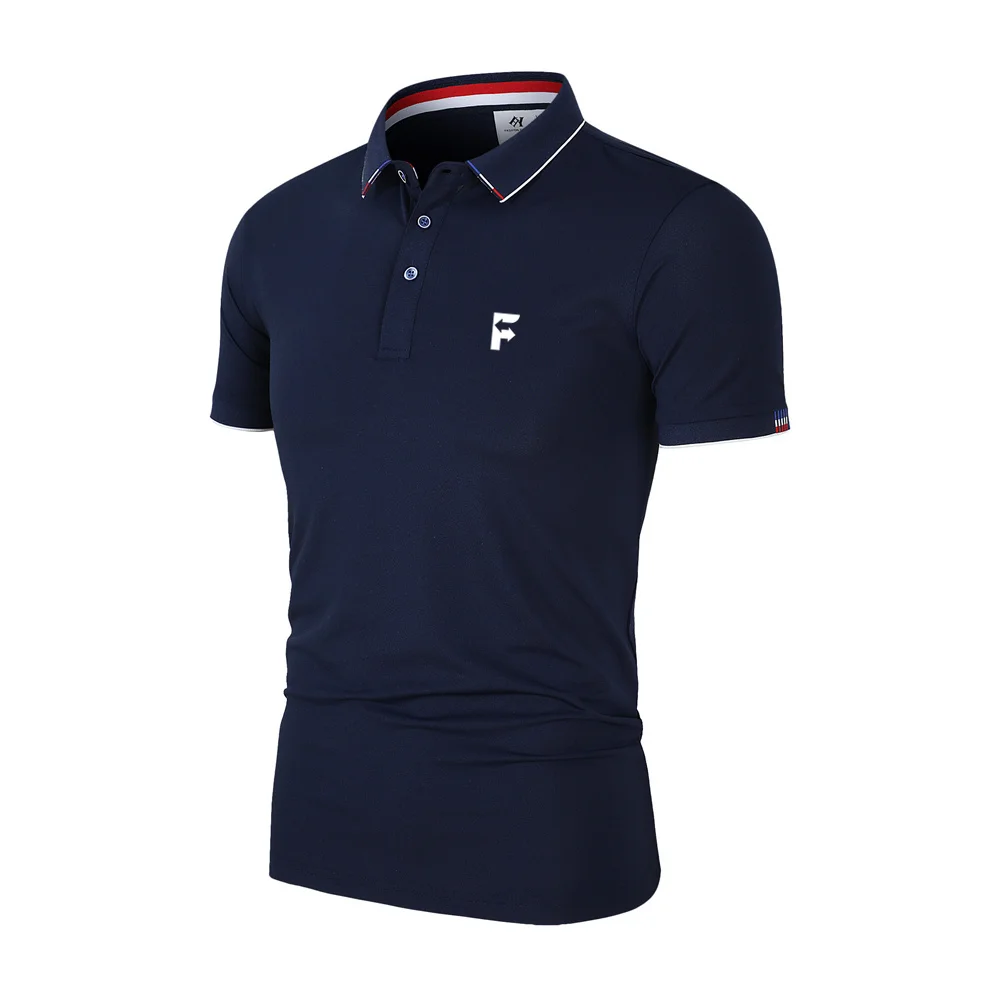 Summer Men's Luxury Business Polo Shirt New Polo Collar Print Casual Short Sleeve Fashion Sports Baseball Tennis Golf T-shirt