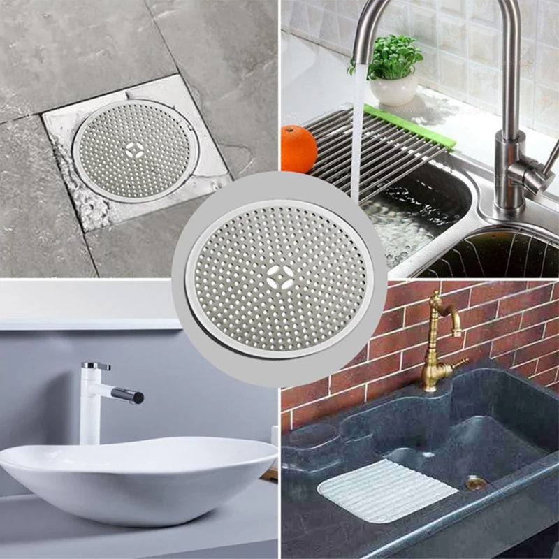 

Shower Drain Mesh Sink Drain Strainer Hair Catcher for Bathroom Bathtub Kitchen Easy to Install and Clean Universal 87HA