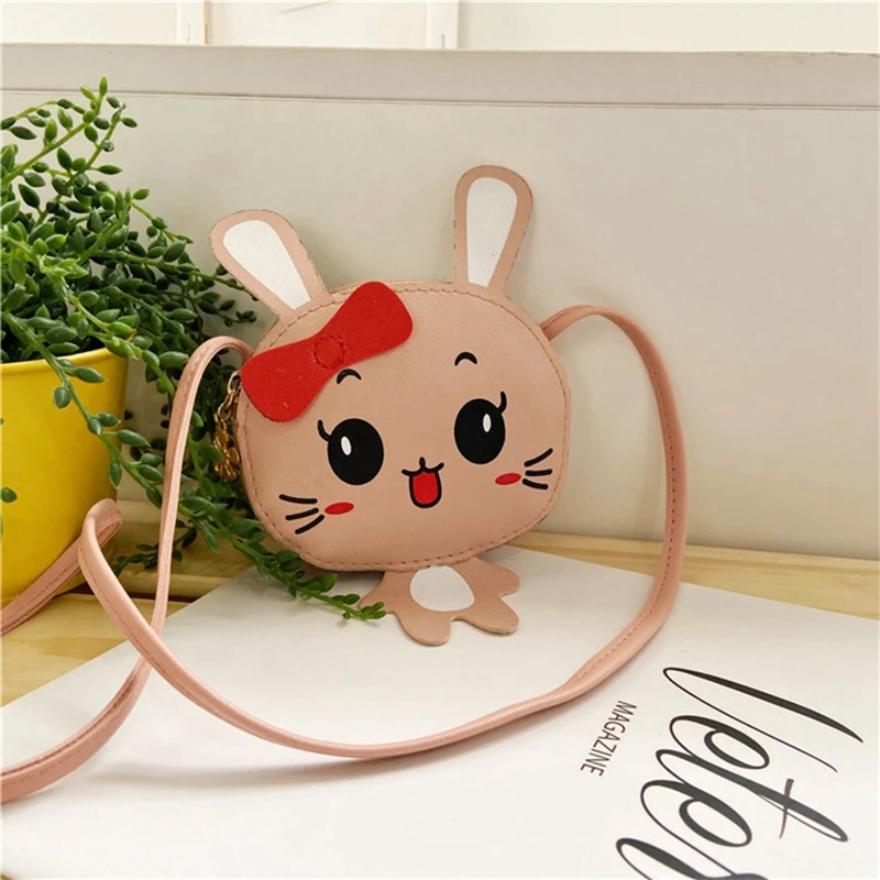 Children's Animal Cartoon Crossbody Bag Baby Cute Little Girl Wallet Accessories Trend Mini Shoulder Bag Simple Small Bag