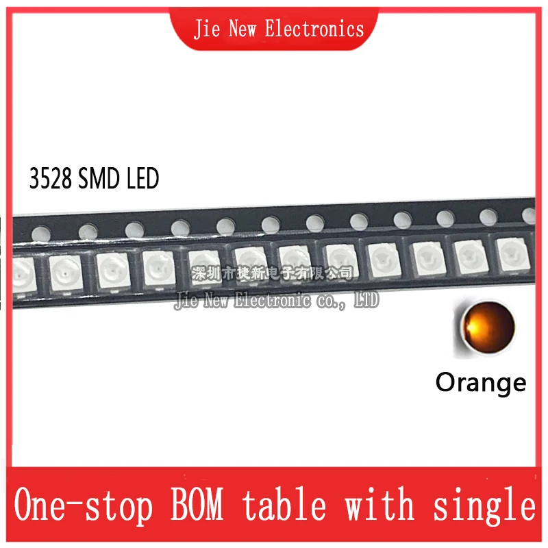 100 шт. 3528 1210 SMD светодиод теплый белый розовый Purp красный синий желтый зеленый