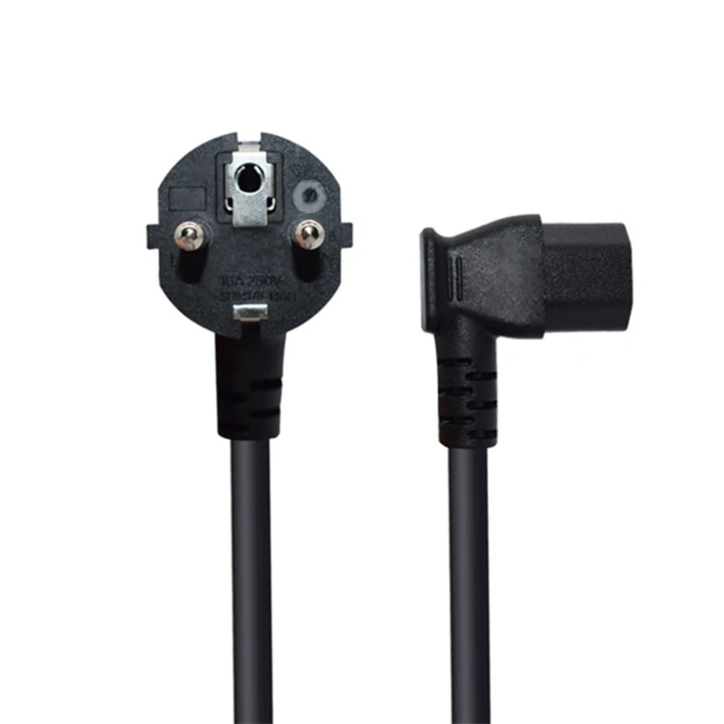 Практичный силовой кабель EU4 8 мм папа и женщина C13 удлинитель с правым изгибом