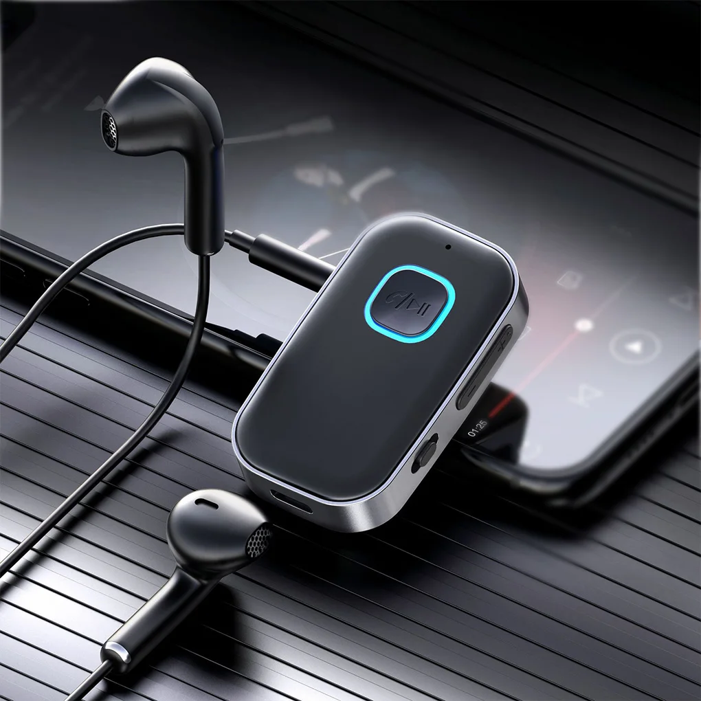 

Bluetooth-compatible Receiver Adapter with Mic Handsfree Transmitter