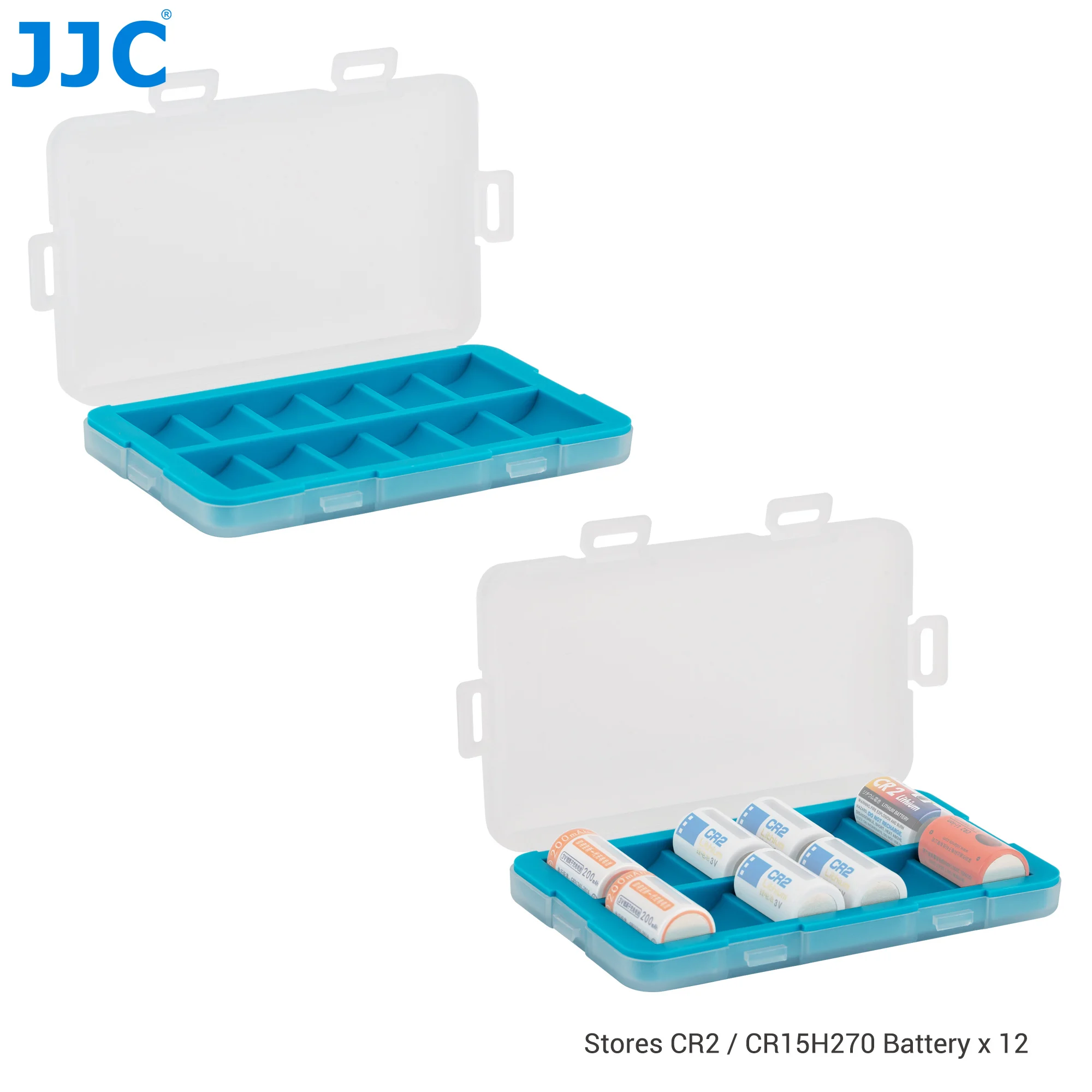 JJC 12 слотов CR2 CR15H270 контейнер для хранения аккумуляторов водостойкий