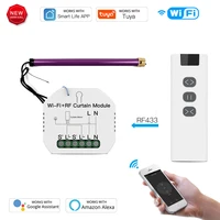 tuya smart life wifi curtain switch module remote diy rf433 voice control roller shutter blinds motor for google home alexa