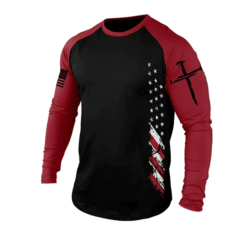 

2023 мужские повседневные футболки с 3D-принтом, футболки с графическим принтом, уличная одежда с длинным рукавом, модная одежда с рисунком