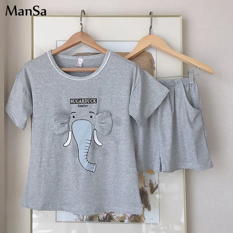 Пижама женская летняя с коротким рукавом и шортами домашняя пижама | Женская