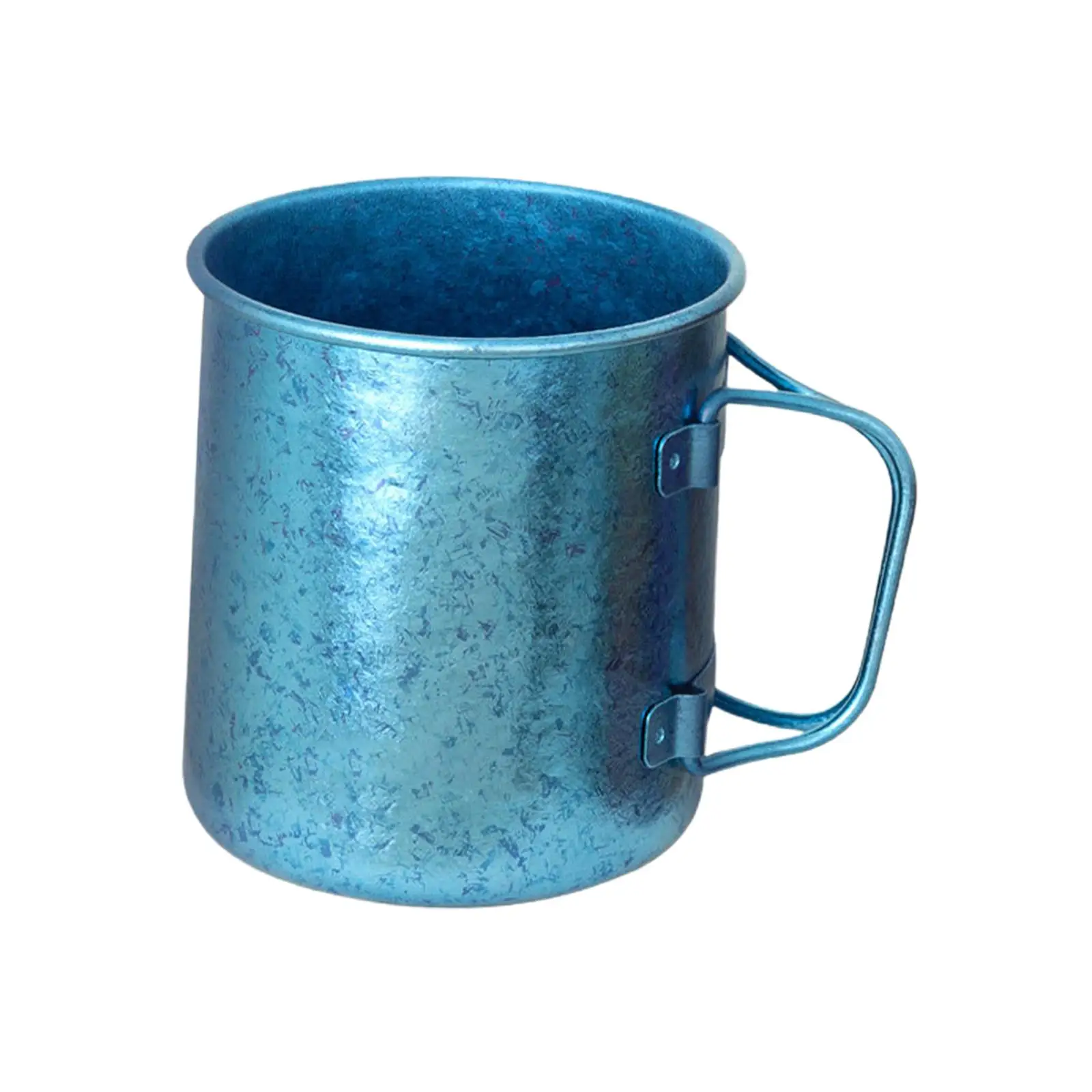 

450ml Titanium Cup Foldable Handle Groove Design Bottom Lightweight Pot Camping Mug for Tea Camping Snacks Outdoor Backpacking