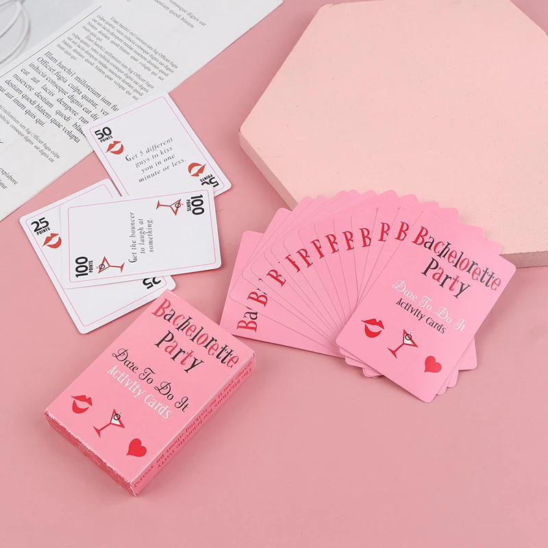 

52PCS Bachelorette Party Truth or Dare Activity Card Bride Groom Party Games Hen Party Supplies Game Card for Bar