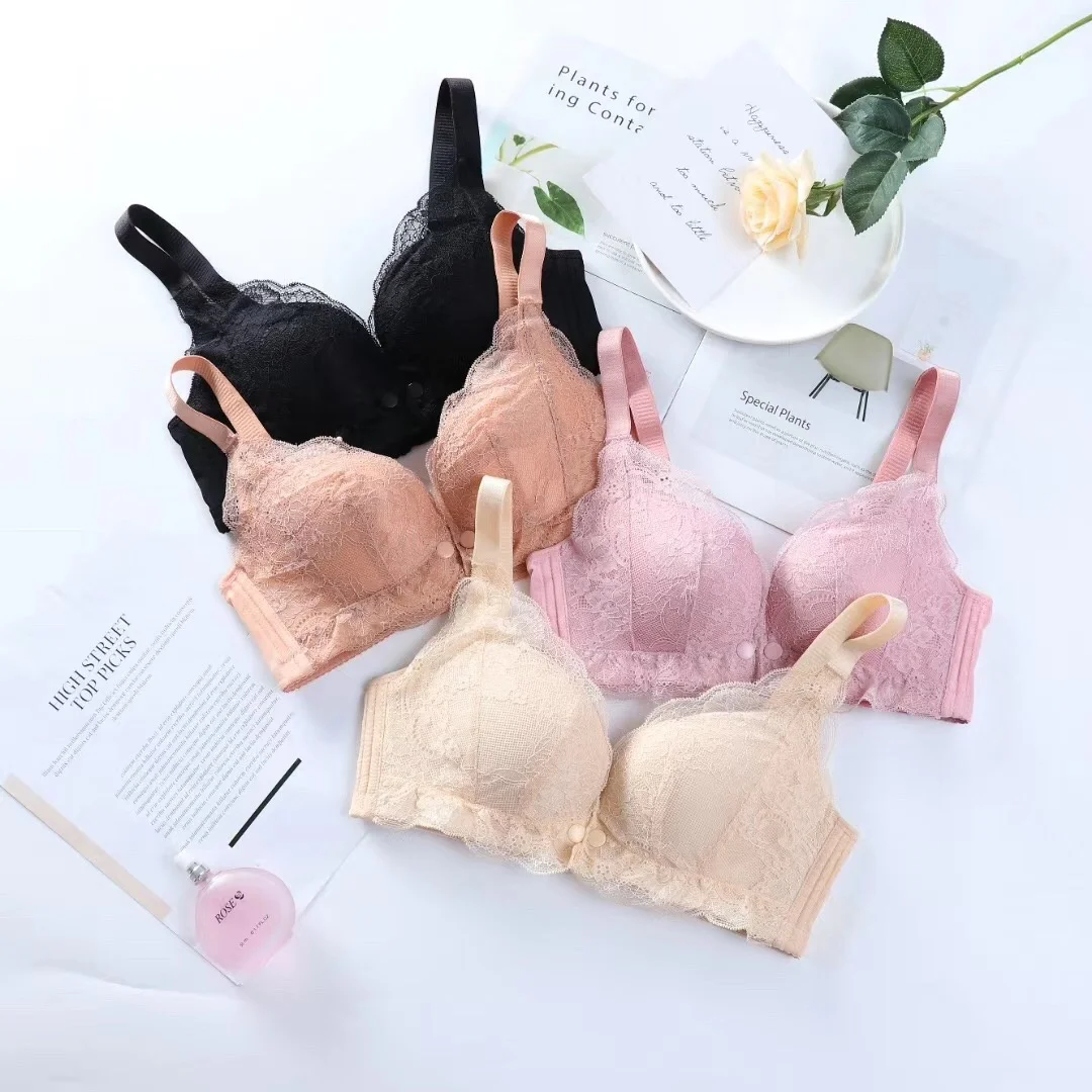 

Warm heart lace lactation a special lace lactation underwear bra for pregnant women. The thickness is gathered to prevent