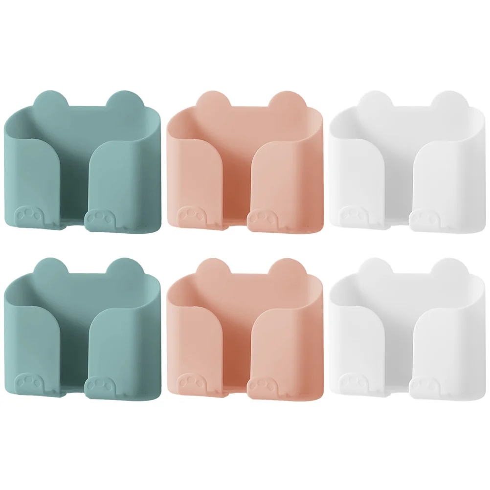 

6pcs Remote Controller Rack Holder Punching Wall Mounted Storage Case
