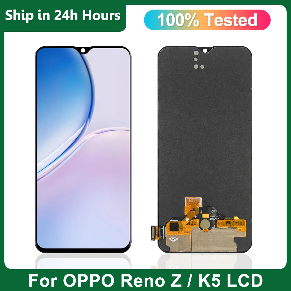 Оригинальный ЖК-дисплей AMOLED для Oppo Reno Z, Стандартная замена для renoZ PCDM10, CPH1979, с рамкой