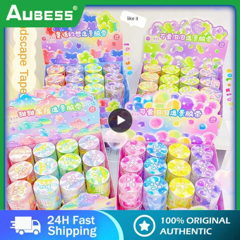 

4.8cm*2m Goo Card Stickers The New Gradient Diy Pocket Tape Diy The Bubble Stationery Stickers/childrens Stickers 22.5g 20cm