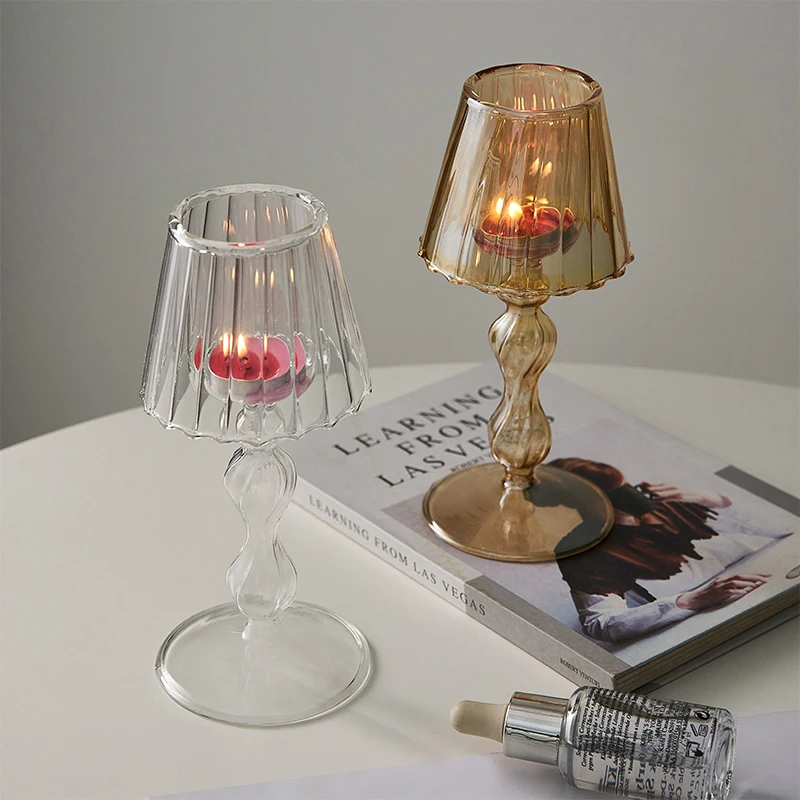 

Glass Candle Holder Modern Home Decoration Romantic Candlesticks for Candles Wedding Table Decoration Living Room Decoration