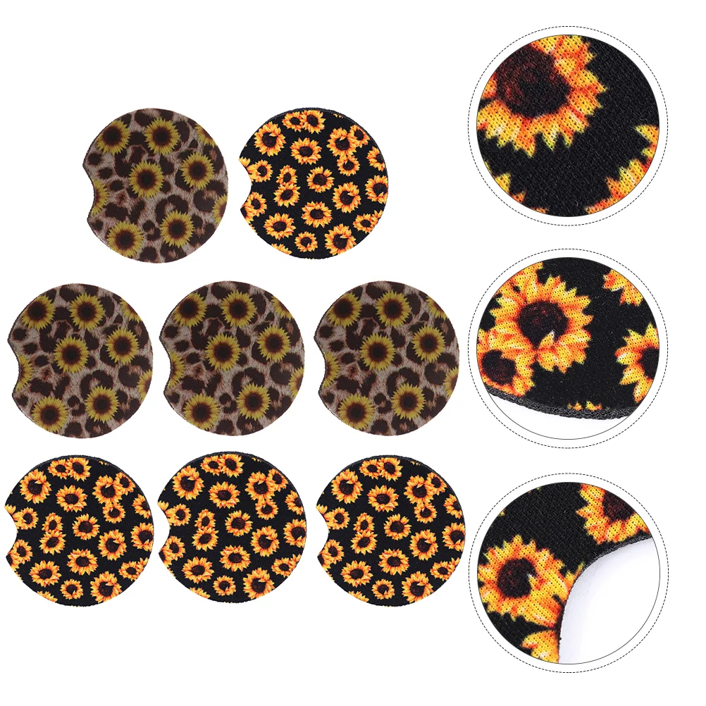 

8pcs Round Multifunction Car Coaster Car Coasters Cup Pads