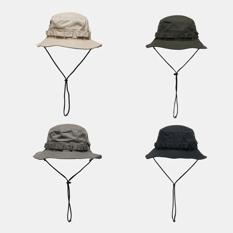 

Outdoor Fishing Sunscreen Hat for Men And Women Sunshade Summer Breathable Fisherman's Hat Folding Travel Sun Rope Hat Unisex