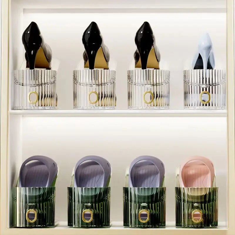 Акриловый красочный прозрачный органайзер для обуви премиум-класса обувной шкаф