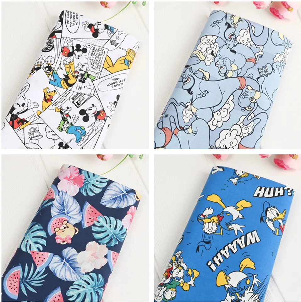 Disney's Aladdin Микки Дональд Дак хлопчатобумажная саржевая ткань одежда для