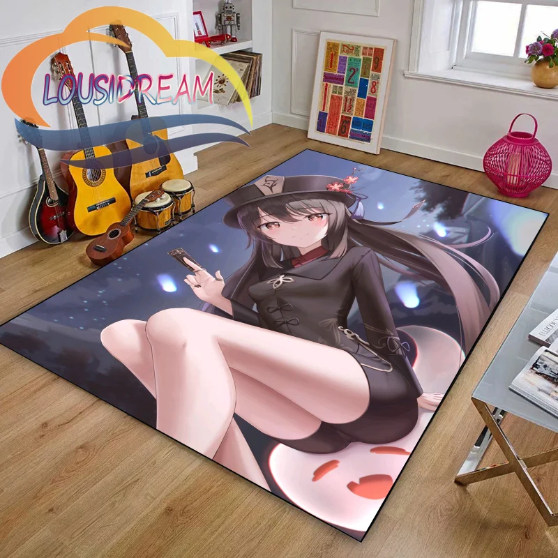 

Anime Adventure game wallpaper Genshin impact role carpet games Living room soft rug Children's room floor Mat Sofa mat