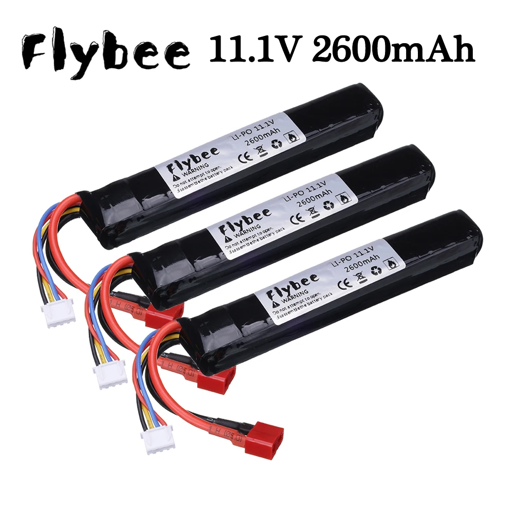 (T plug) RC водяной пистолет страйкбол LiPo батарея 11 1 В 3S 2600 мАч 30C для страйкбольного BB