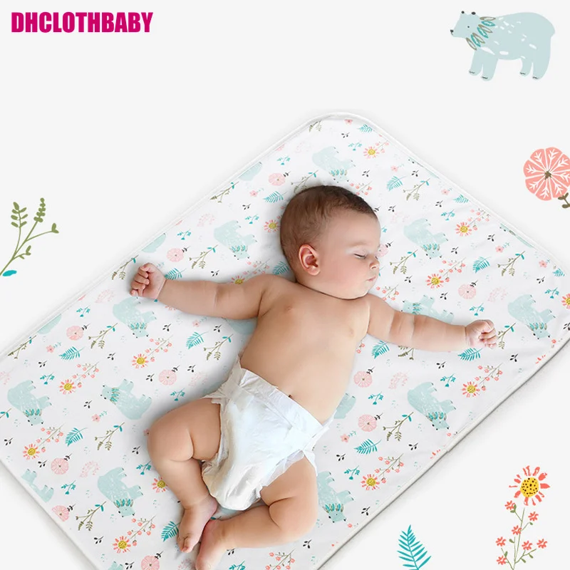 70 см x 50 см Детский водонепроницаемый подгузник, сменный мочеприемник, абсорбирующий коврик, детский Пеленальный подгузник, мягкий многоразовый моющийся матрас для маленьких девочек