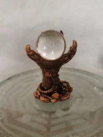 resin dragon claw shape crystal ball base retro rough stone jade ball stand holder home office desk crafts ornament gift present
