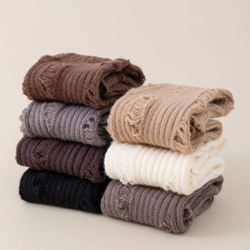 Длинные женские носки в стиле Харадзюку