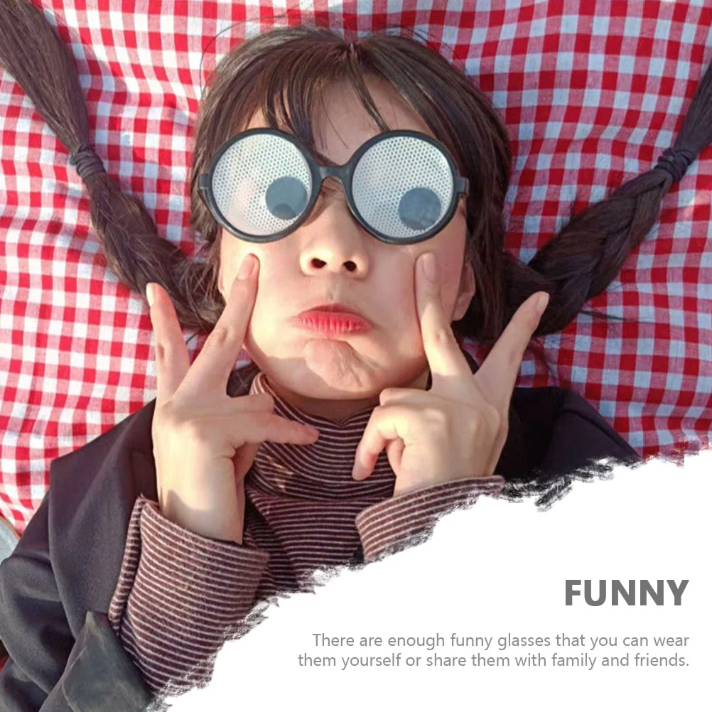 6 шт. очки в круглой оправе маскировка Googly забавная вечеринка креативная одежда