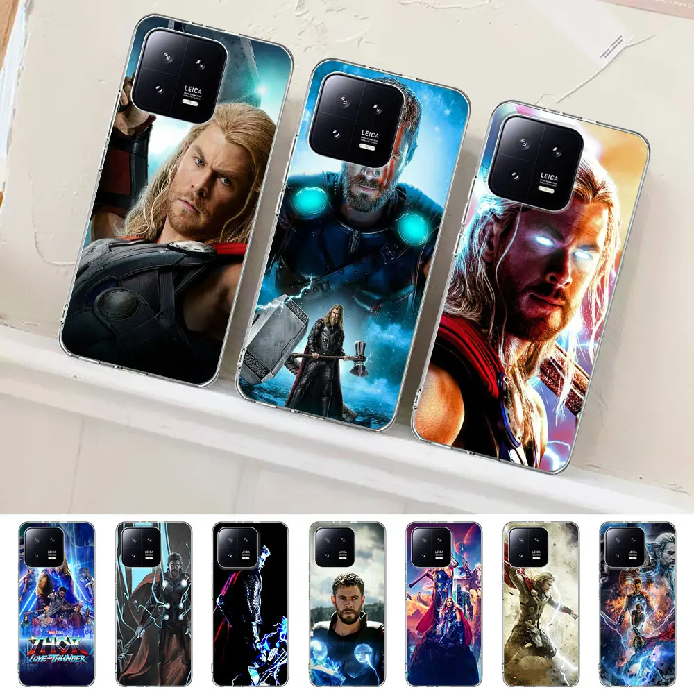 

Чехол Thor Odinson Marvel для Xiaomi Mi 13 12T 11 Ultra 12 11T 10T 9T Pro Note 10 9 A2 CC9 8 Lite 11i, прозрачный чехол для телефона из ТПУ