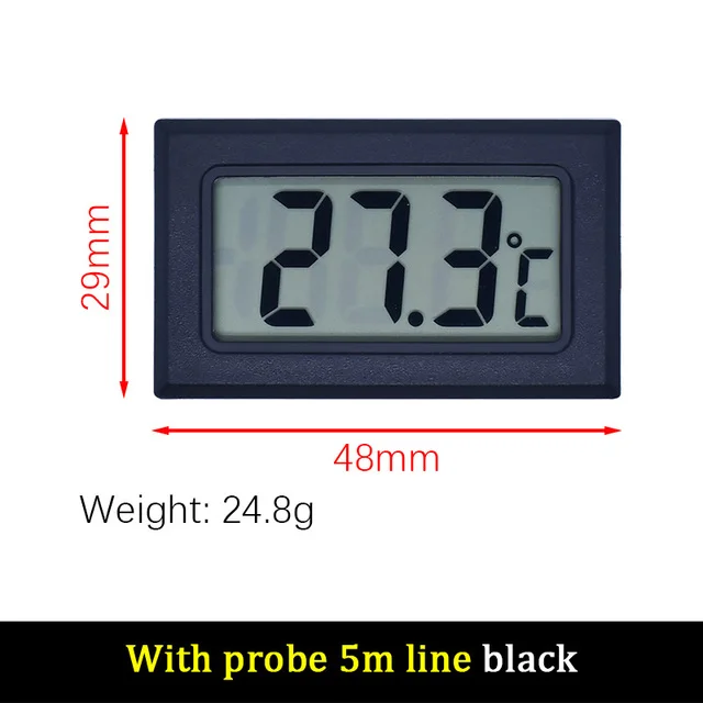 

Температурный измеритель, термометр, гигрометр с температурным датчиком, измерителем влажности и ЖК-дисплеем с кабелем