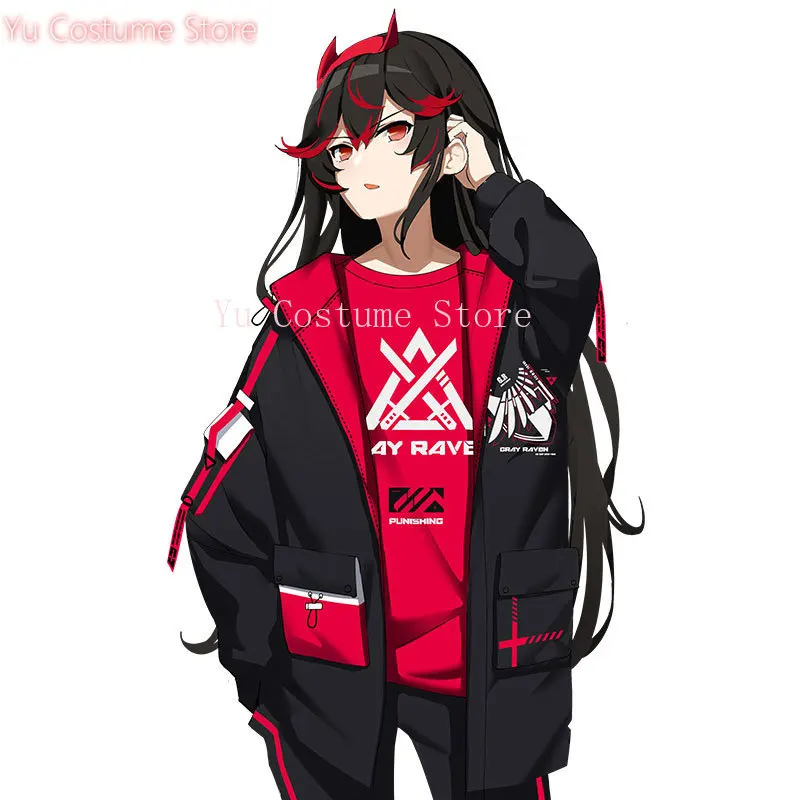 Набивка: Серый Ворон Люсия Пальто Одежда с Капюшоном Косплей Костюм Cos Game Аниме
