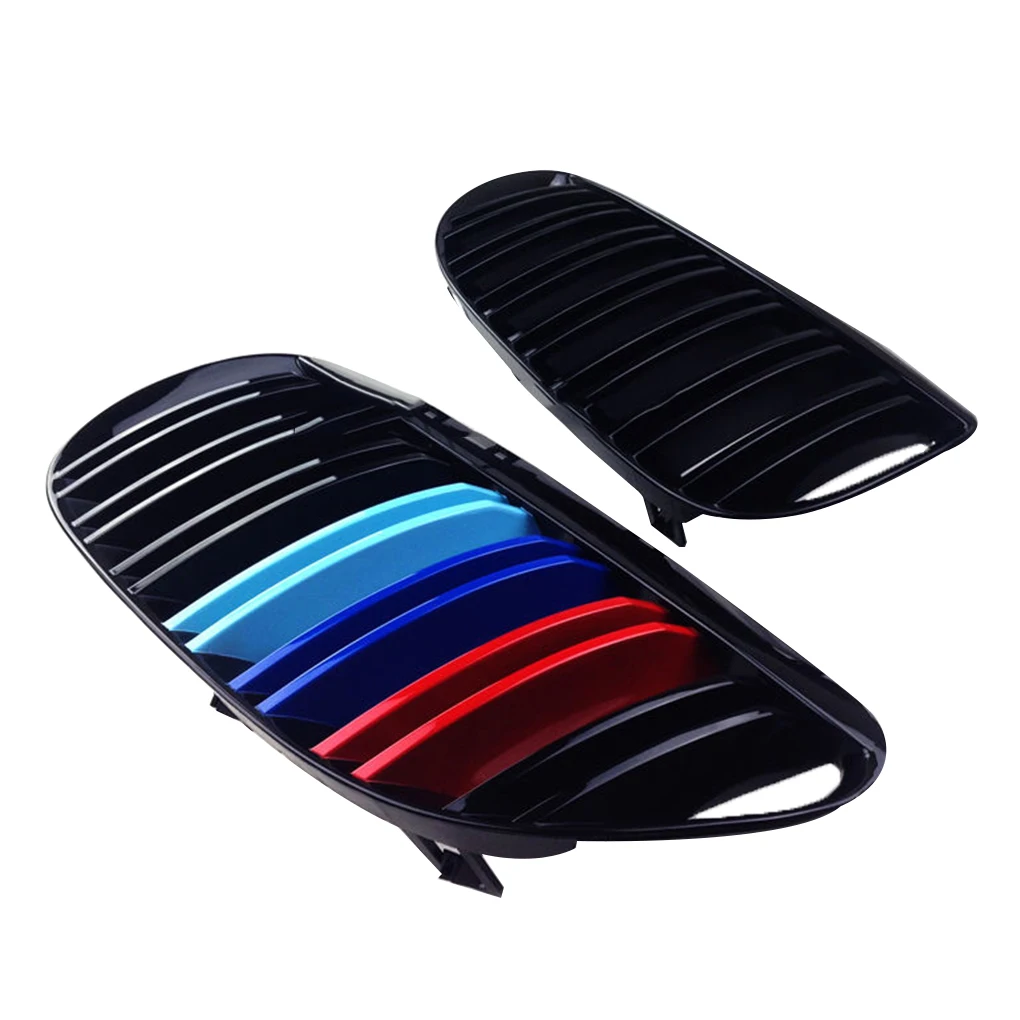 

1 пара, блестящий черный чехол для переднего бампера BMW E63 2004-2009