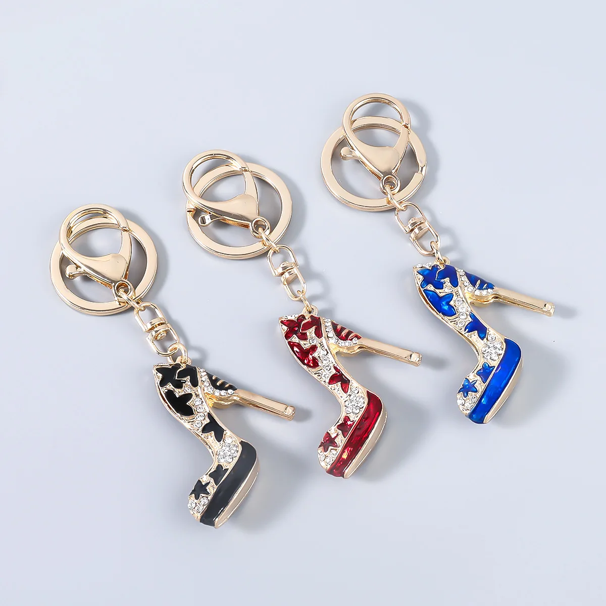 

Rhinestone Shoe High Heels Key Chain for Women Girl Bag Pendant Key Chain Accessories Cute Keychain Charm Statement Jewelry Gift