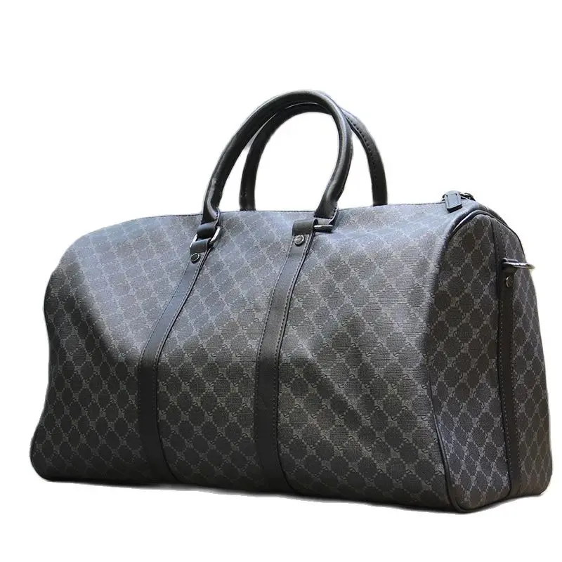 

Модная дизайнерская мужская дорожная спортивная сумка в клетку, кожаные водонепроницаемые вместительные сумки для фитнеса, спортзала, для ...