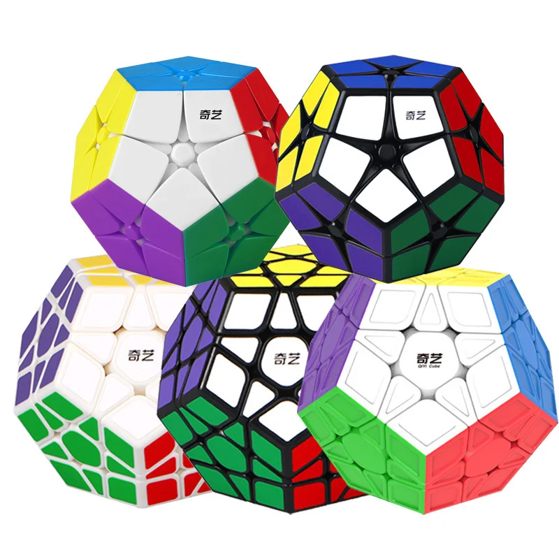 

Qiyi 2x2 3x3 Megaminx Qiheng Bundle Set Stickerless Black Stickers Speed Cube Educational Baby Kids Puzzle Toys